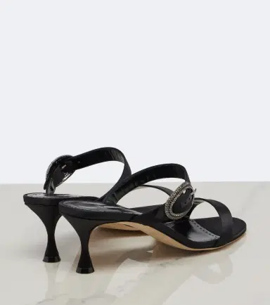 Manolo Blahnik Zutosanmu embellished satin sandals | Thumbnail 2 Manolo Blahnik Zutosanmu embellished satin sandals | Thumbnail 2