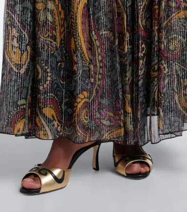 Manolo Blahnik Pintonamu embroidered metallic leather mules | Thumbnail 6 Manolo Blahnik Pintonamu embroidered metallic leather mules | Thumbnail 6