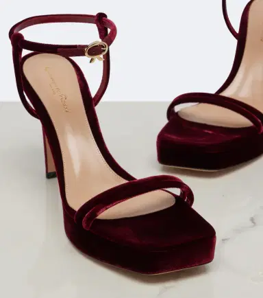 Gianvito Rossi Velvet platform sandals | Thumbnail 2 Gianvito Rossi Velvet platform sandals | Thumbnail 2