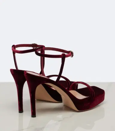 Gianvito Rossi Velvet platform sandals | Thumbnail 4 Gianvito Rossi Velvet platform sandals | Thumbnail 4