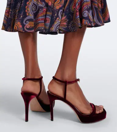 Gianvito Rossi Velvet platform sandals | Thumbnail 6 Gianvito Rossi Velvet platform sandals | Thumbnail 6