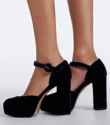 Gianvito Rossi Velvet platform pumps | Thumbnail 6 Gianvito Rossi Velvet platform pumps | Thumbnail 6