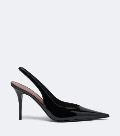 Amina Muaddi Anok patent leather slingback pumps | Thumbnail 4 Amina Muaddi Anok patent leather slingback pumps | Thumbnail 4