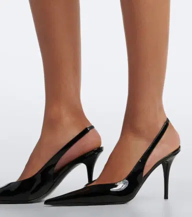 Amina Muaddi Anok patent leather slingback pumps | Thumbnail 6 Amina Muaddi Anok patent leather slingback pumps | Thumbnail 6