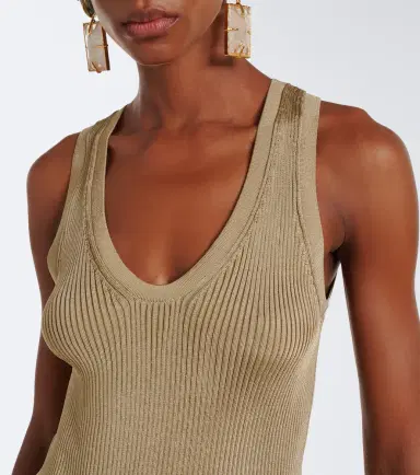 Saint Laurent Cassandre ribbed-knit tank top | Thumbnail 4 Saint Laurent Cassandre ribbed-knit tank top | Thumbnail 4