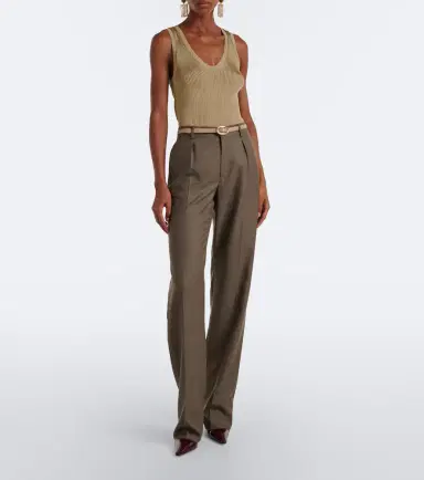Saint Laurent Cassandre ribbed-knit tank top | Thumbnail 6 Saint Laurent Cassandre ribbed-knit tank top | Thumbnail 6