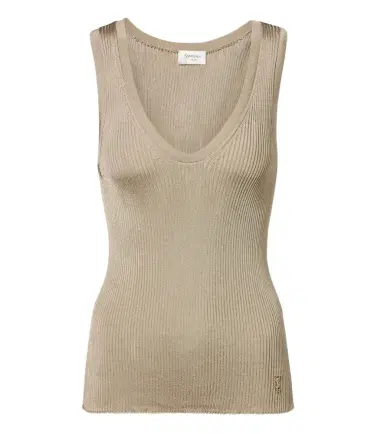 Saint Laurent Cassandre ribbed-knit tank top | Thumbnail 1 Saint Laurent Cassandre ribbed-knit tank top | Thumbnail 1