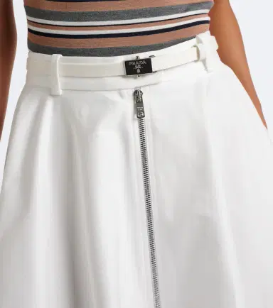Prada Belted cotton midi skirt | Thumbnail 2 Prada Belted cotton midi skirt | Thumbnail 2