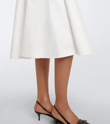 Prada Belted cotton midi skirt | Thumbnail 6 Prada Belted cotton midi skirt | Thumbnail 6