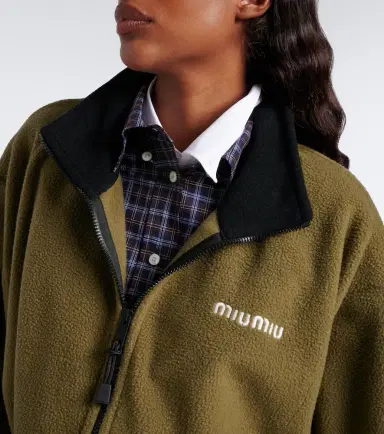 Miu Miu Oversized fleece jacket | Thumbnail 4 Miu Miu Oversized fleece jacket | Thumbnail 4
