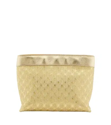 Missoni Mini leather-trimmed lamé pouch | Thumbnail 1 Missoni Mini leather-trimmed lamé pouch | Thumbnail 1
