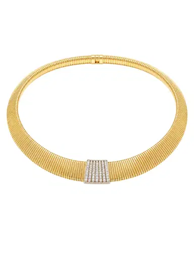 Wish Fine Jewelry 0.61ct Diamond 18K Italian Gold Choker Necklace | Thumbnail 1 Wish Fine Jewelry 0.61ct Diamond 18K Italian Gold Choker Necklace | Thumbnail 1