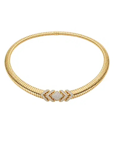 Wish Fine Jewelry 0.77ct Diamond 18K Italian Gold Choker Necklace | Thumbnail 1 Wish Fine Jewelry 0.77ct Diamond 18K Italian Gold Choker Necklace | Thumbnail 1