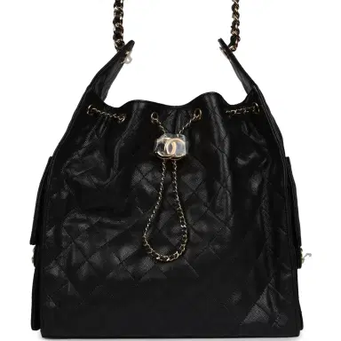 Chanel Chanel Medium 25 Hobo Bag Black Caviar Gold Hardware | Thumbnail 1 Chanel Chanel Medium 25 Hobo Bag Black Caviar Gold Hardware | Thumbnail 1