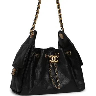 Chanel Chanel Mini 25 Hobo Bag Black Caviar Antique Gold Hardware | Thumbnail 2 Chanel Chanel Mini 25 Hobo Bag Black Caviar Antique Gold Hardware | Thumbnail 2