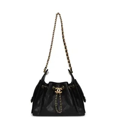 Chanel Chanel Mini 25 Hobo Bag Black Caviar Antique Gold Hardware | Thumbnail 7 Chanel Chanel Mini 25 Hobo Bag Black Caviar Antique Gold Hardware | Thumbnail 7