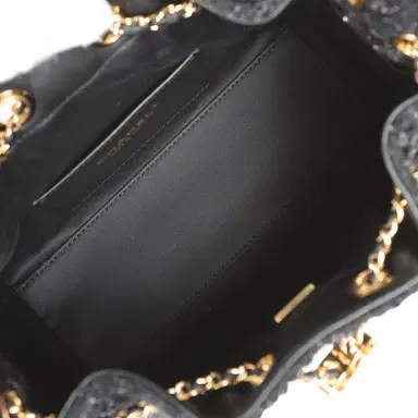 Chanel Chanel Mini 25 Hobo Bag Black Tweed Bouclé Gold Hardware | Thumbnail 9 Chanel Chanel Mini 25 Hobo Bag Black Tweed Bouclé Gold Hardware | Thumbnail 9