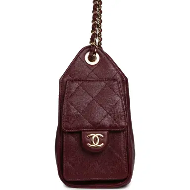 Chanel Chanel Mini 25 Hobo Bag Dark Burgundy Caviar Gold Hardware | Thumbnail 3 Chanel Chanel Mini 25 Hobo Bag Dark Burgundy Caviar Gold Hardware | Thumbnail 3