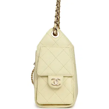 Chanel Chanel Mini 25 Hobo Bag Light Yellow Caviar Gold Hardware | Thumbnail 3 Chanel Chanel Mini 25 Hobo Bag Light Yellow Caviar Gold Hardware | Thumbnail 3