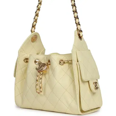 Chanel Chanel Mini 25 Hobo Bag Light Yellow Caviar Gold Hardware | Thumbnail 5 Chanel Chanel Mini 25 Hobo Bag Light Yellow Caviar Gold Hardware | Thumbnail 5