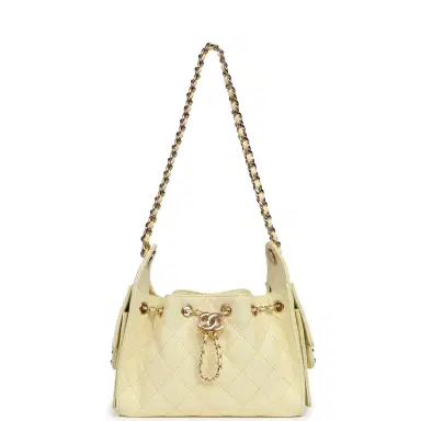Chanel Chanel Mini 25 Hobo Bag Light Yellow Caviar Gold Hardware | Thumbnail 7 Chanel Chanel Mini 25 Hobo Bag Light Yellow Caviar Gold Hardware | Thumbnail 7
