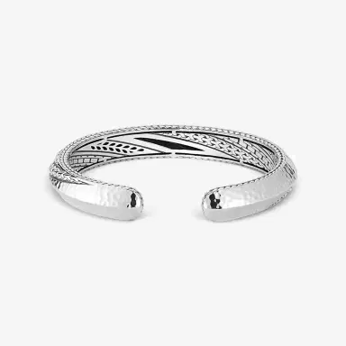 JAI JAI Hammered Artisan Sterling Silver & 14K Yellow Gold Hinged Cuff Bracelet JJH5 - M by The Solist | Thumbnail 4 JAI JAI Hammered Artisan Sterling Silver & 14K Yellow Gold Hinged Cuff Bracelet JJH5 - M by The Solist | Thumbnail 4