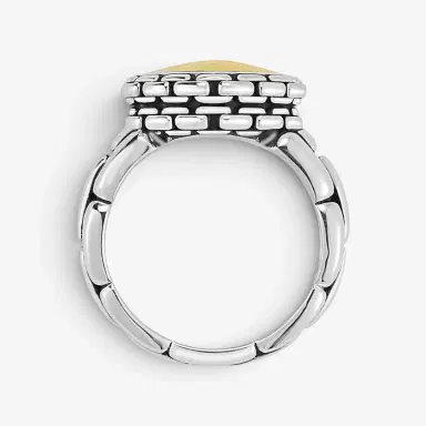 JAI JAI Sterling Silver & 14K Yellow Gold Hammered Statement Ring JJH3006RG - by The Solist | Thumbnail 3 JAI JAI Sterling Silver & 14K Yellow Gold Hammered Statement Ring JJH3006RG - by The Solist | Thumbnail 3
