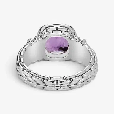 JAI JAI Sterling Silver Diamond & Amethyst Statement Ring JJH6007R-AMDI - by The Solist | Thumbnail 3 JAI JAI Sterling Silver Diamond & Amethyst Statement Ring JJH6007R-AMDI - by The Solist | Thumbnail 3