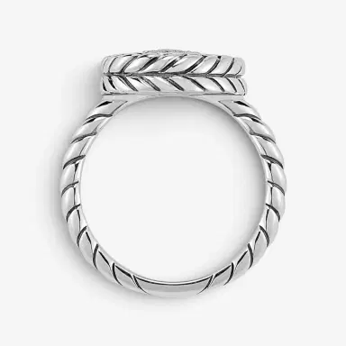 JAI JAI Sterling Silver Diamond Box Chain Statement Ring JJH6002R-DI - by The Solist | Thumbnail 3 JAI JAI Sterling Silver Diamond Box Chain Statement Ring JJH6002R-DI - by The Solist | Thumbnail 3