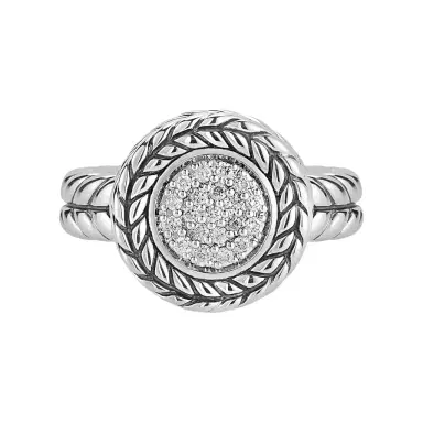 JAI JAI Sterling Silver Diamond Box Chain Statement Ring JJH6002R-DI - by The Solist | Thumbnail 1 JAI JAI Sterling Silver Diamond Box Chain Statement Ring JJH6002R-DI - by The Solist | Thumbnail 1