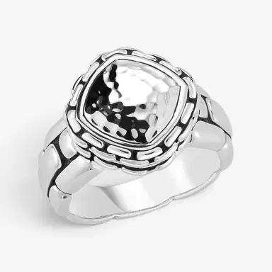 JAI JAI Sterling Silver Hammered Statement Ring JJH3006R - by The Solist | Thumbnail 2 JAI JAI Sterling Silver Hammered Statement Ring JJH3006R - by The Solist | Thumbnail 2