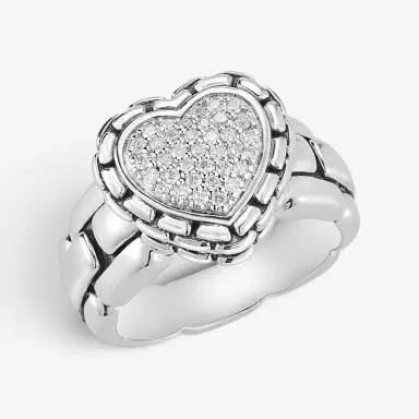 JAI JAI Sterling Silver Pave Diamond Heart Ring JJH6006R-DI - by The Solist | Thumbnail 2 JAI JAI Sterling Silver Pave Diamond Heart Ring JJH6006R-DI - by The Solist | Thumbnail 2