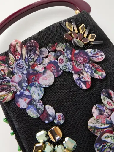 Dries Van Noten Bead-embellished Leather-trimmed Mesh Tote | Thumbnail 5 Dries Van Noten Bead-embellished Leather-trimmed Mesh Tote | Thumbnail 5