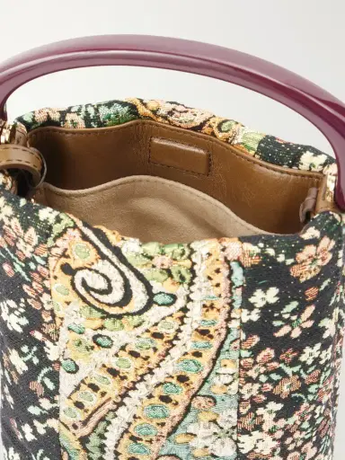 Dries Van Noten Leather-trimmed Metallic Floral-jacquard Mini Bag | Thumbnail 6 Dries Van Noten Leather-trimmed Metallic Floral-jacquard Mini Bag | Thumbnail 6