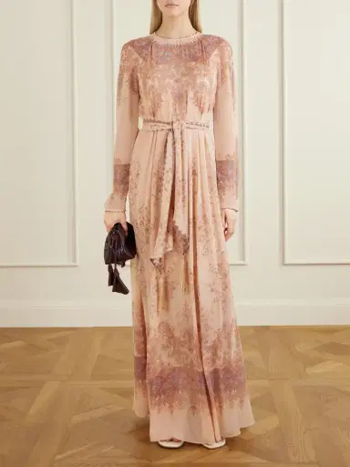 Zimmermann Valiant Sheath Belted Printed Organza Maxi Dress | Thumbnail 2 Zimmermann Valiant Sheath Belted Printed Organza Maxi Dress | Thumbnail 2