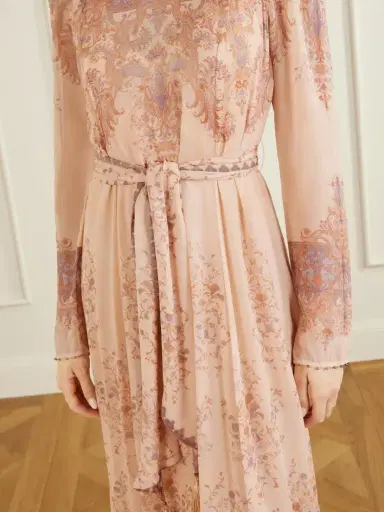 Zimmermann Valiant Sheath Belted Printed Organza Maxi Dress | Thumbnail 4 Zimmermann Valiant Sheath Belted Printed Organza Maxi Dress | Thumbnail 4
