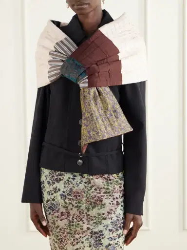Dries Van Noten Patchwork Quilted Scarf | Thumbnail 2 Dries Van Noten Patchwork Quilted Scarf | Thumbnail 2