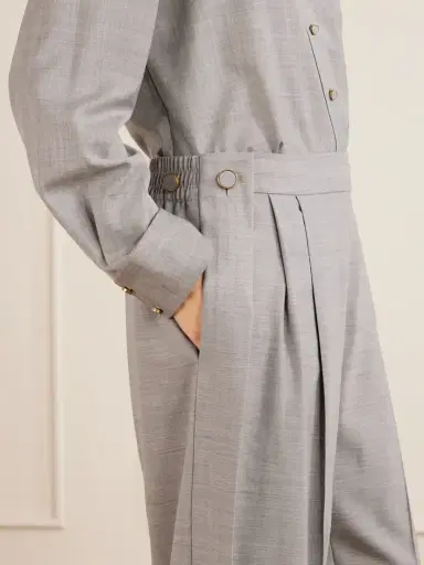 Zimmermann Valiant Pleated Wool Tapered-leg Pants | Thumbnail 4 Zimmermann Valiant Pleated Wool Tapered-leg Pants | Thumbnail 4