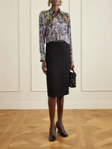 Dries Van Noten Paisley Motif Matelassé Jacquard Midi Skirt | Thumbnail 2 Dries Van Noten Paisley Motif Matelassé Jacquard Midi Skirt | Thumbnail 2