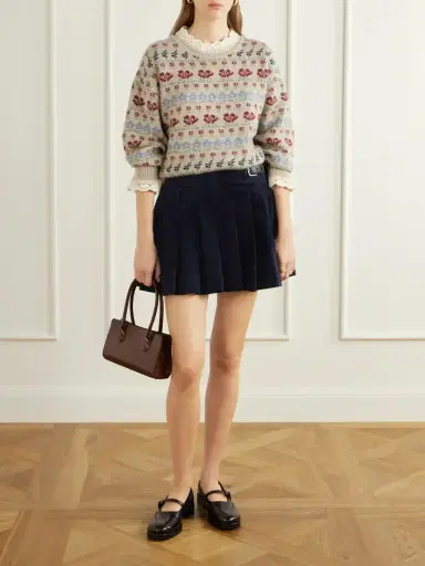 Sea Garrett Pleated Stretch-cotton Corduroy Mini Skirt | Thumbnail 2 Sea Garrett Pleated Stretch-cotton Corduroy Mini Skirt | Thumbnail 2
