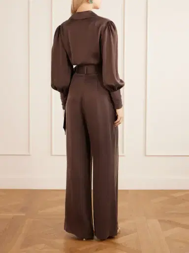 Zimmermann Belted Pleated Silk Wide-leg Pants | Thumbnail 3 Zimmermann Belted Pleated Silk Wide-leg Pants | Thumbnail 3