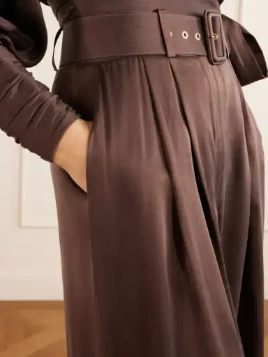 Zimmermann Belted Pleated Silk Wide-leg Pants | Thumbnail 4 Zimmermann Belted Pleated Silk Wide-leg Pants | Thumbnail 4