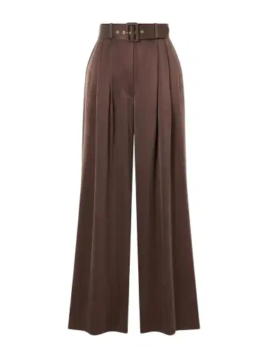 Zimmermann Belted Pleated Silk Wide-leg Pants | Thumbnail 1 Zimmermann Belted Pleated Silk Wide-leg Pants | Thumbnail 1
