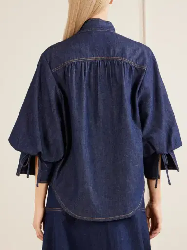 Zimmermann Gathered Denim Shirt | Thumbnail 4 Zimmermann Gathered Denim Shirt | Thumbnail 4