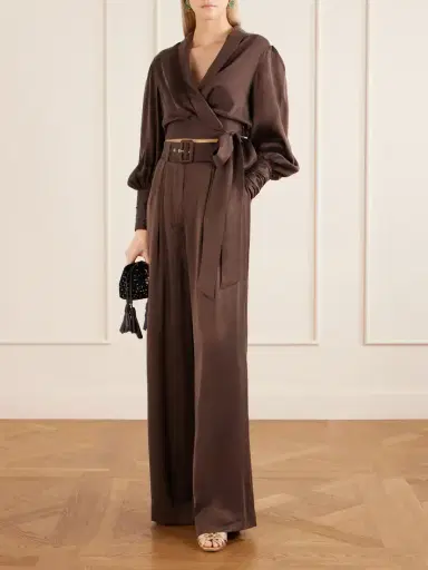 Zimmermann Knot-detailed Silk Satin Blouse | Thumbnail 2 Zimmermann Knot-detailed Silk Satin Blouse | Thumbnail 2