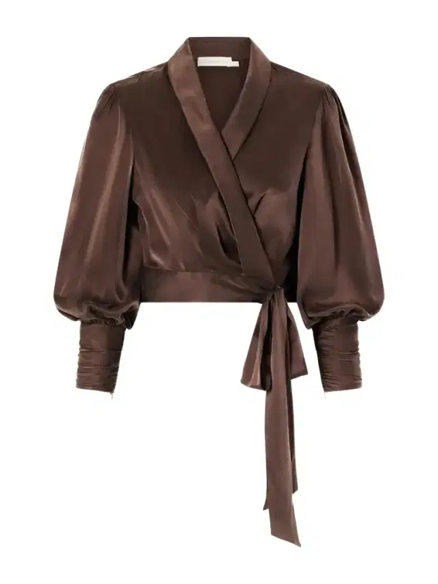 Knot-detailed Silk Satin Blouse Knot-detailed Silk Satin Blouse