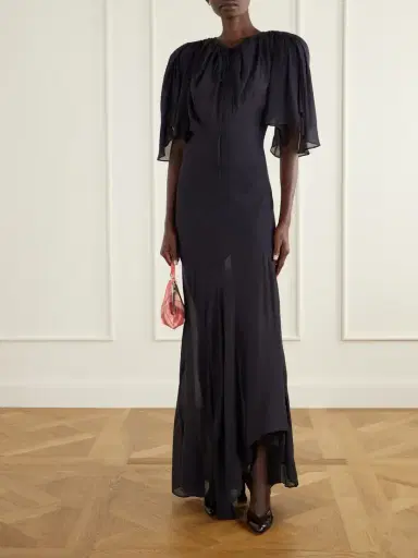 Vivienne Westwood Priscilla Modal, Silk And Wool-blend Jacquard Muslin Gown | Thumbnail 2 Vivienne Westwood Priscilla Modal, Silk And Wool-blend Jacquard Muslin Gown | Thumbnail 2