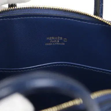 HERMÈS Hermes 1923 Bolide Mini Bleu Saphir Matte Alligator Gold Hardware | Thumbnail 7 HERMÈS Hermes 1923 Bolide Mini Bleu Saphir Matte Alligator Gold Hardware | Thumbnail 7