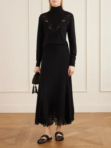 Zimmermann Valiant Lace-trimmed Wool Turtleneck | Thumbnail 2 Zimmermann Valiant Lace-trimmed Wool Turtleneck | Thumbnail 2