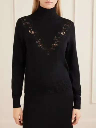 Zimmermann Valiant Lace-trimmed Wool Turtleneck | Thumbnail 3 Zimmermann Valiant Lace-trimmed Wool Turtleneck | Thumbnail 3